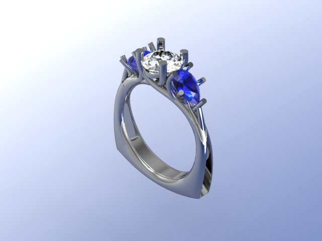 diamond and sapphire ring designer